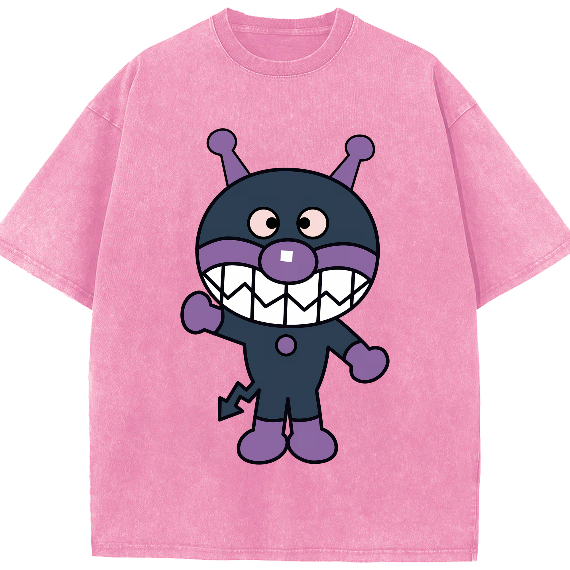 （画像用） アンパンマン Anpanman 綿100% ヴィンテージ風 半袖Tシャツ（フロントプリント）